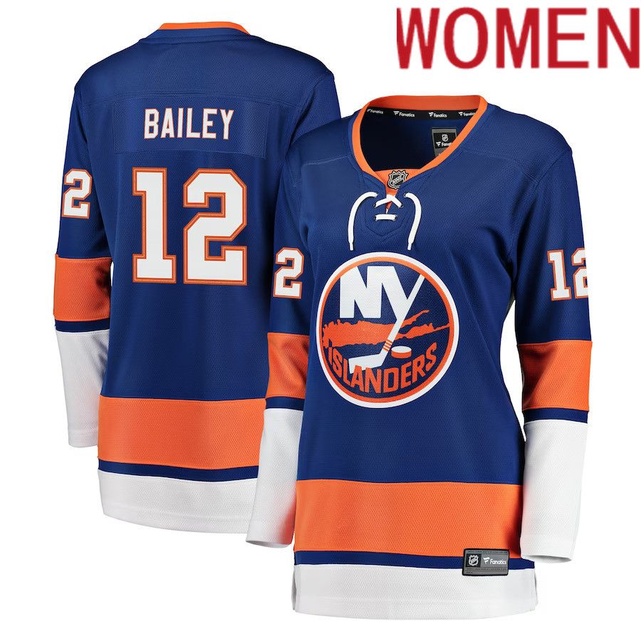 Women New York Islanders #12 Josh Bailey Fanatics Branded Royal Breakaway Player NHL Jersey->women nhl jersey->Women Jersey